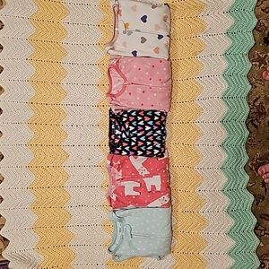3t girls toddler fleece footed pajamas lot